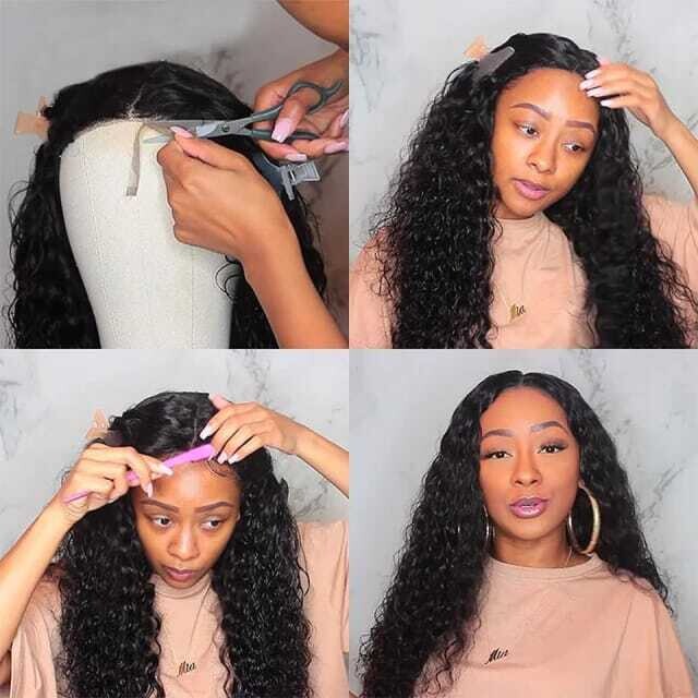 12 Inches 4x4 Lace Deep Wave Peruvian 100% Human wig - Image 2
