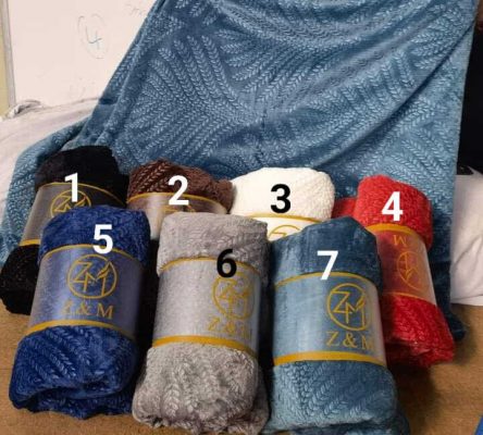 Embossed Fleece Blanket (Choose Colour)