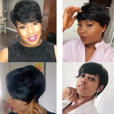 Cheap Straight Short Hair Cheap Human Wig - Short Human Hair Wigs Pixie Cut